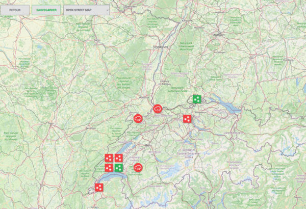 Cloud data logging visible sur carte du monde Loggersmap