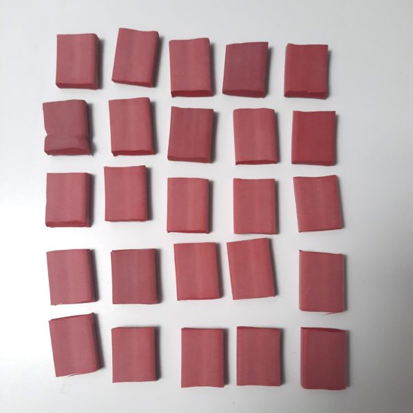 bande de mousse rouge pour cuisson sous-vide - coupé
