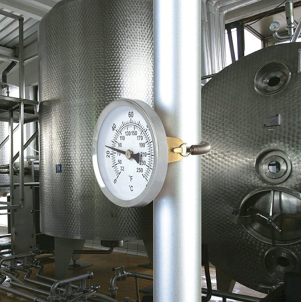 thermometre pour tuyau avec kit de ressort inox
