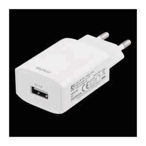 Chargeur USB-Deltaco- 1 port, USB-A, 2.4A
